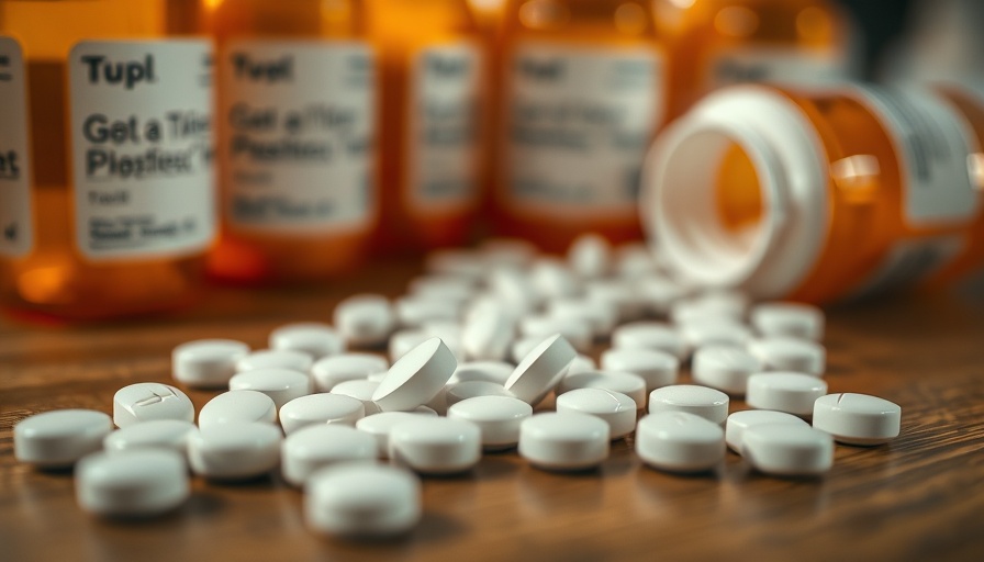 Prescription pills and bottles for Kentucky drug abuse recovery grants.