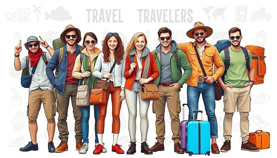 Travel accessories for every type of traveler shown with diverse travelers.