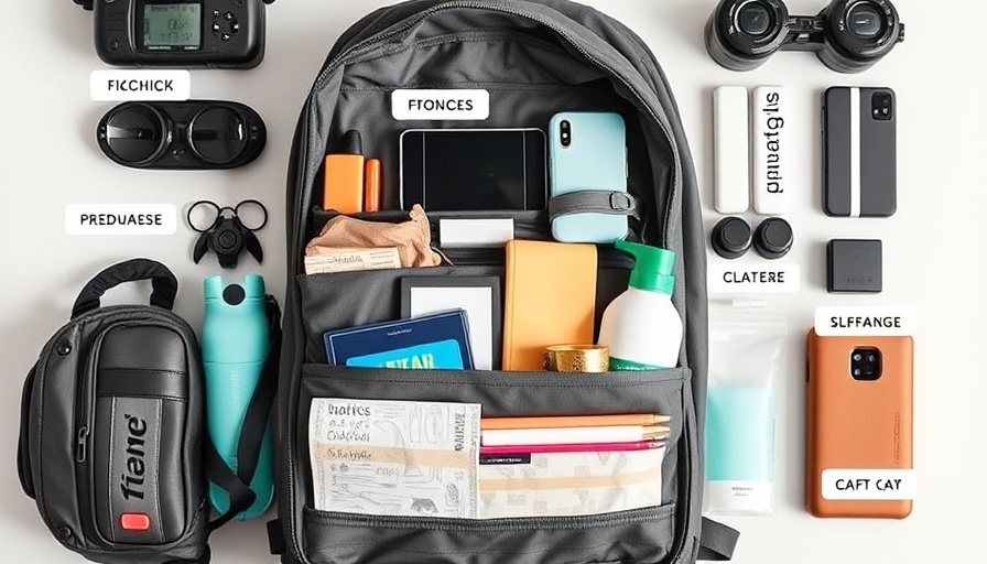 Affordable travel essentials under $20 in organized backpack.