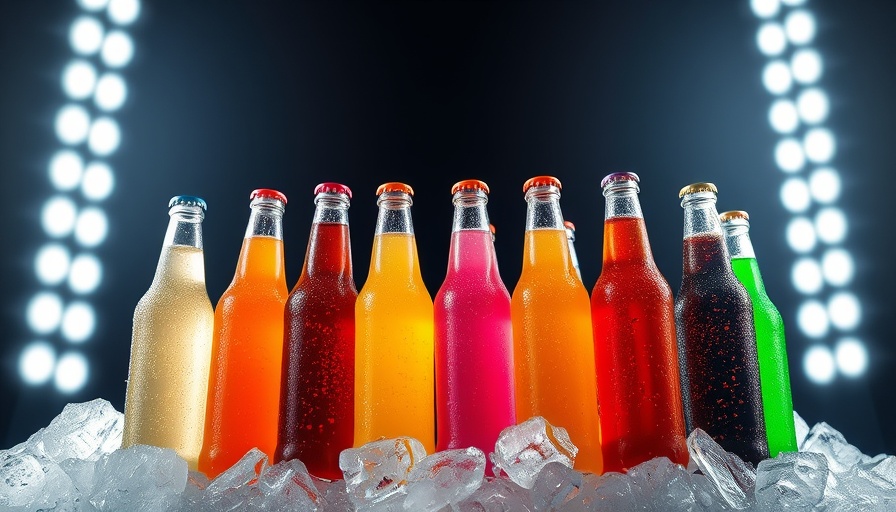 Assortment of sodas on ice highlighting a ban on soda purchases with food stamps.