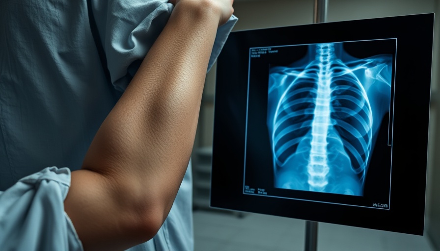 Humeral shaft fracture surgery benefits illustrated with arm and X-ray.