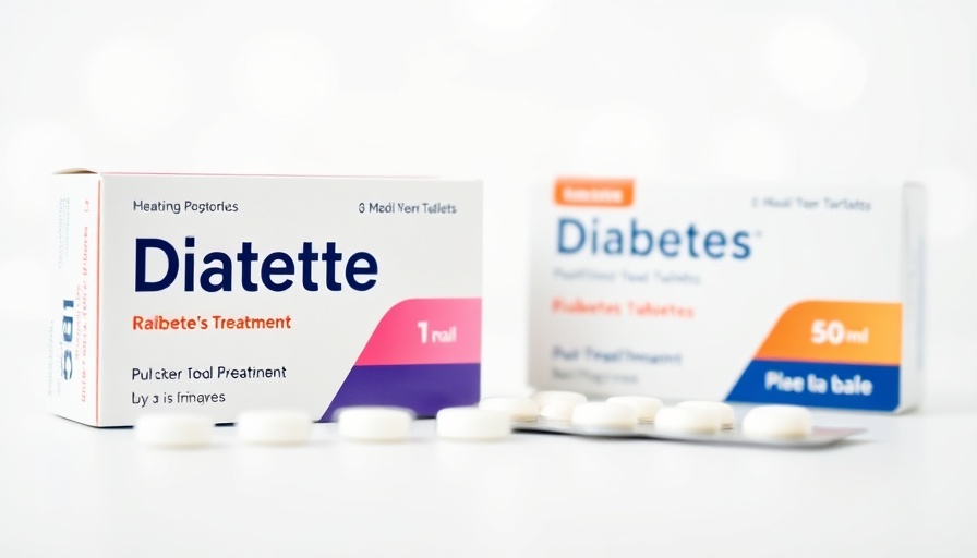 Triple fixed-dose combination diabetes treatment boxes on a soft-focus background.