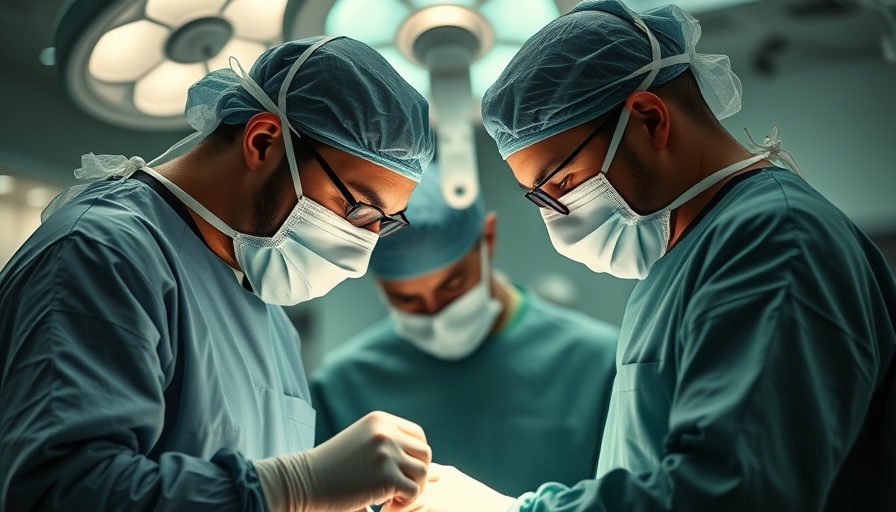 Surgeons in an operating room conducting a procedure.