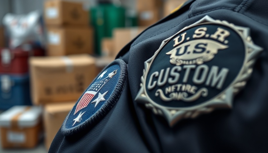 U.S. Customs badge related to fentanyl loophole regulations.