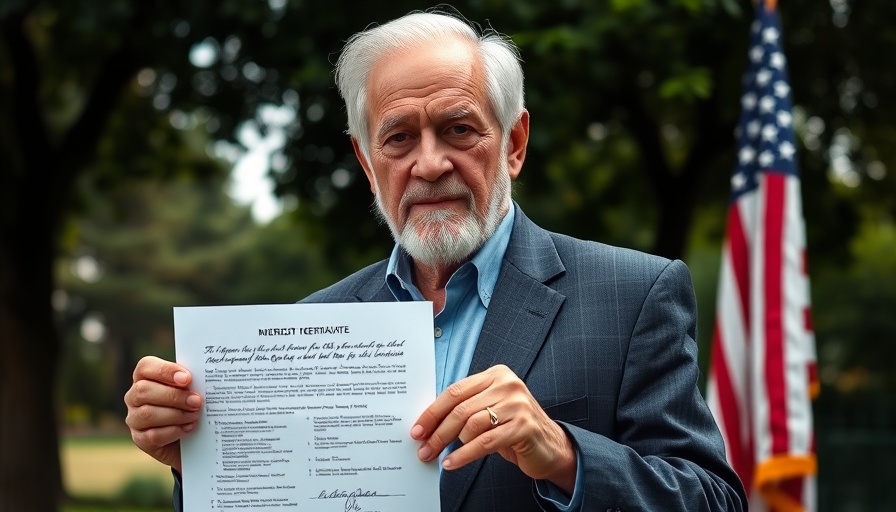 Impact of new tariffs on U.S. economy with former president holding document.
