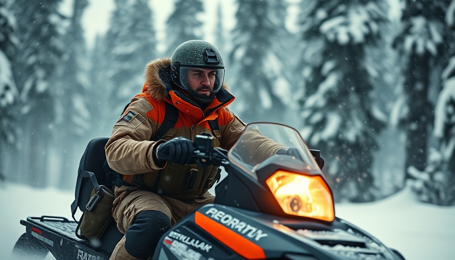 America’s Arctic war game: Soldier on snowmobile in snowy forest