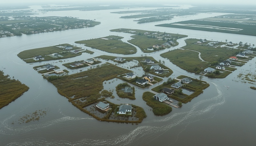 Flooded homes illustrate disaster impact post-Trump administration.