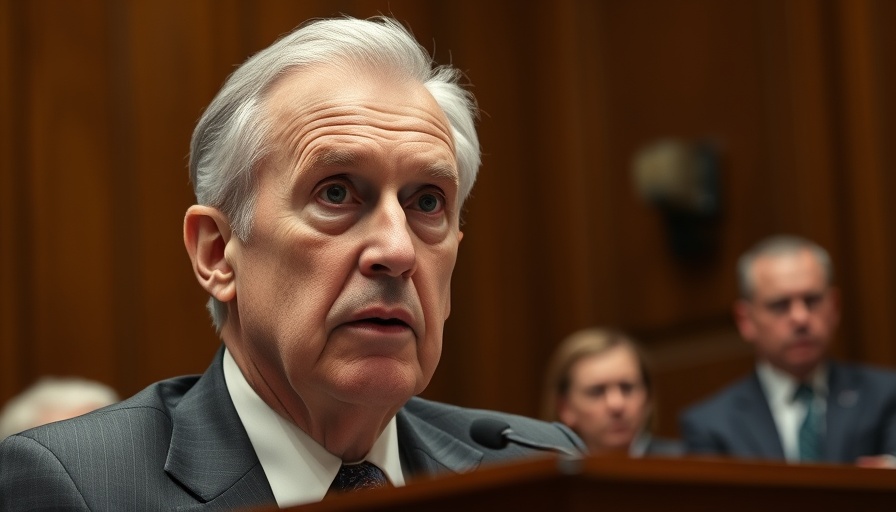 Politician at a Senate hearing discussing Trump tariffs impact on midterm elections.
