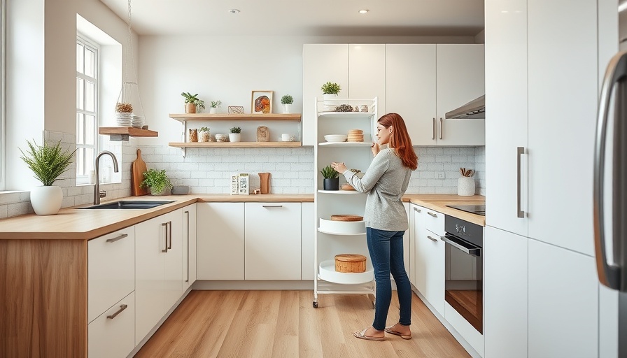 Smart kitchen storage solution demonstrating a rotating corner shelf.