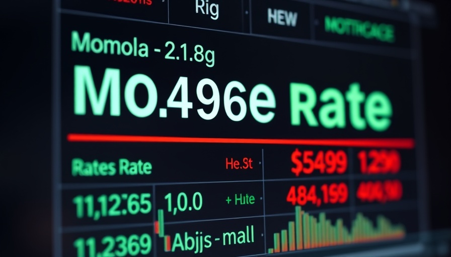 Mortgage rate fluctuations displayed on a digital chart.