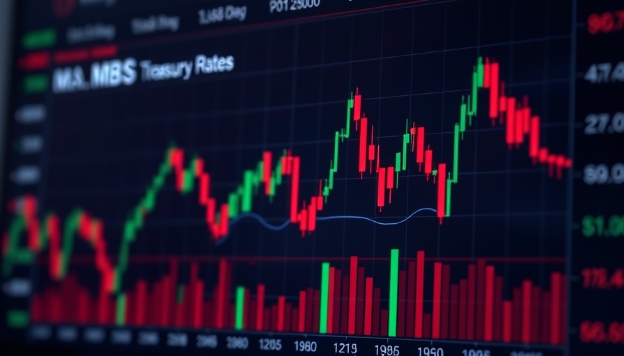 MBS market volatility graph showing fluctuating rates.