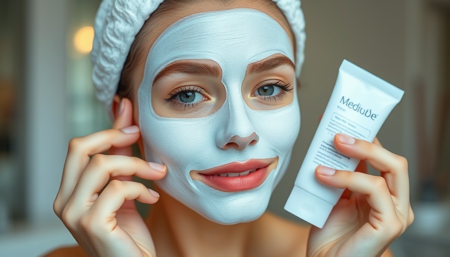 Medicube Face Masks collage featuring a woman applying a sheet mask with tubes.