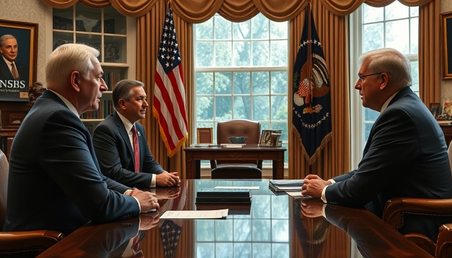 Leaders discussing U.S. economy recession concerns in Oval Office