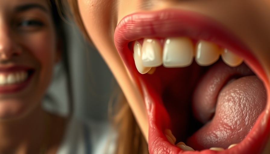 Curious woman discussing uvula health benefits with uvula close-up.