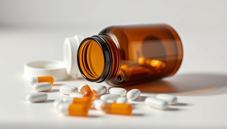 Open pill bottle with pills, related to antenatal opioid exposure.