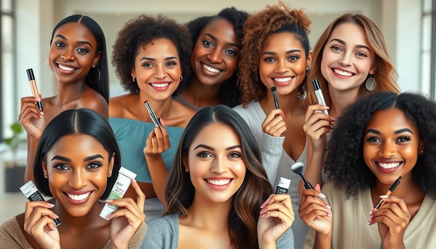 Women with best lash primers, showcasing diverse makeup products.