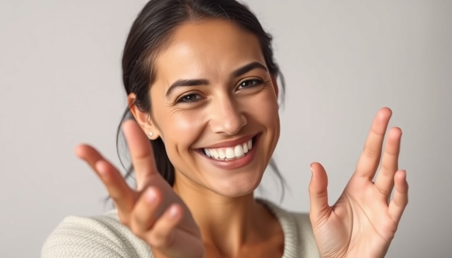 Woman discussing stress in a healthy nervous system, smiling.