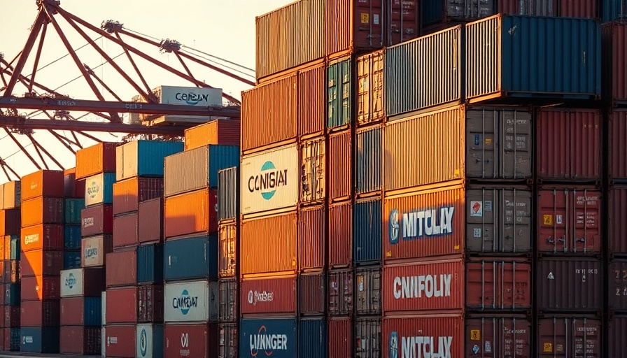 Colorful shipping containers at port illustrating U.S.-China tariff impact.