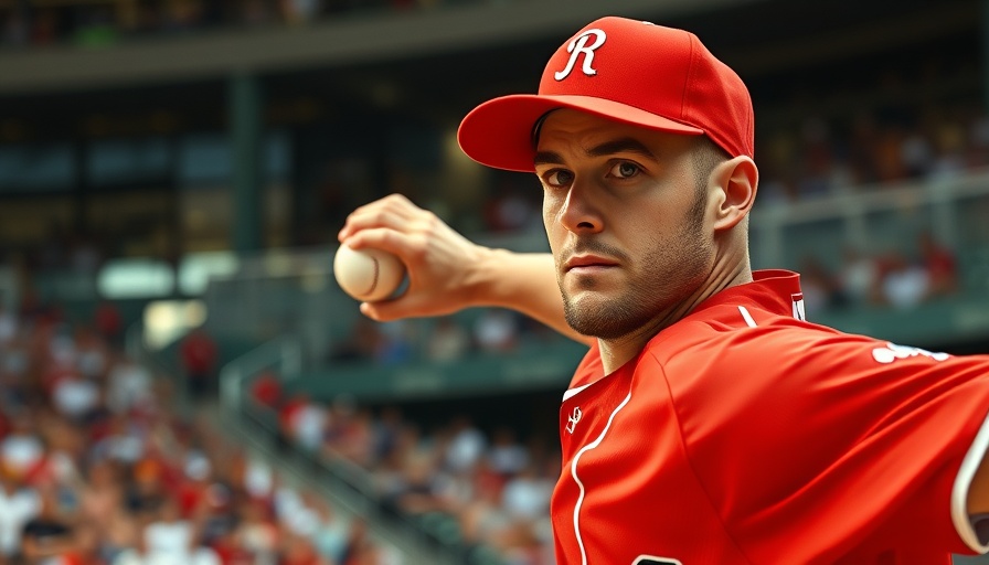 Focused baseball pitcher delivering powerful pitch.