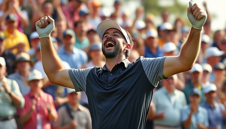 Rory McIlroy celebrating a victory at Masters Golf Tournament.