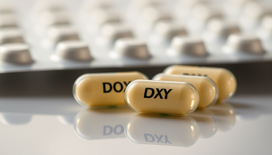 Close-up of Doxycycline capsules for STI prevention