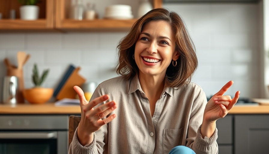 Smiling woman discussing water fluoridation as essential for public health.