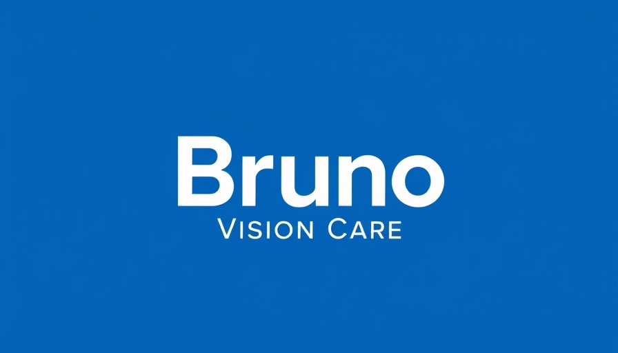 Bruno Vision Care logo on a blue background.
