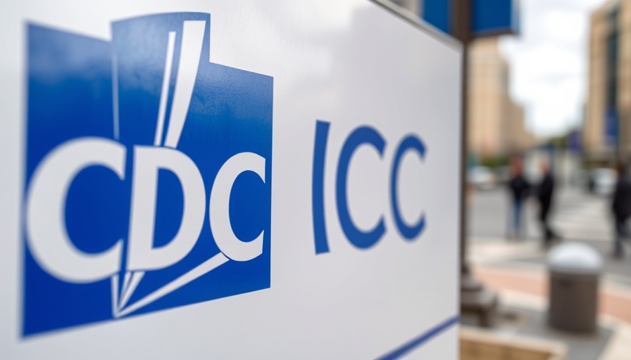 Close-up of CDC sign highlighting autism rates climb in US context