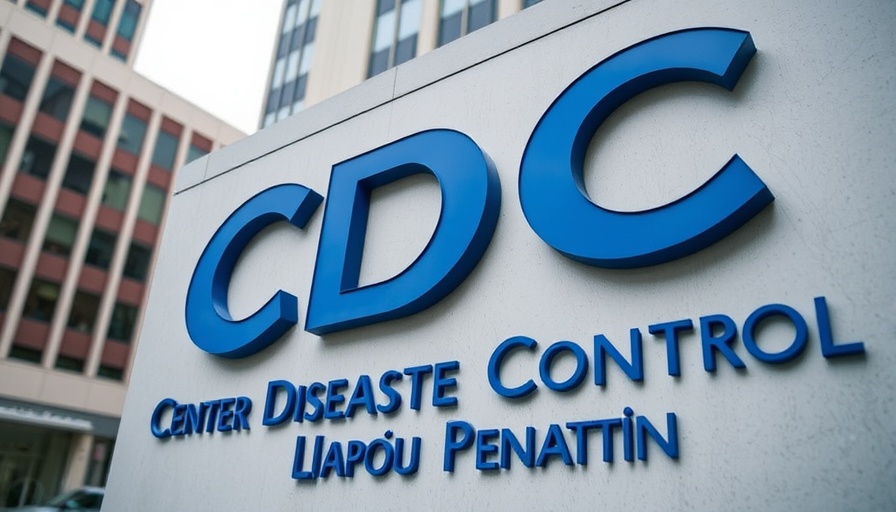CDC building sign highlighting autism rates rise.