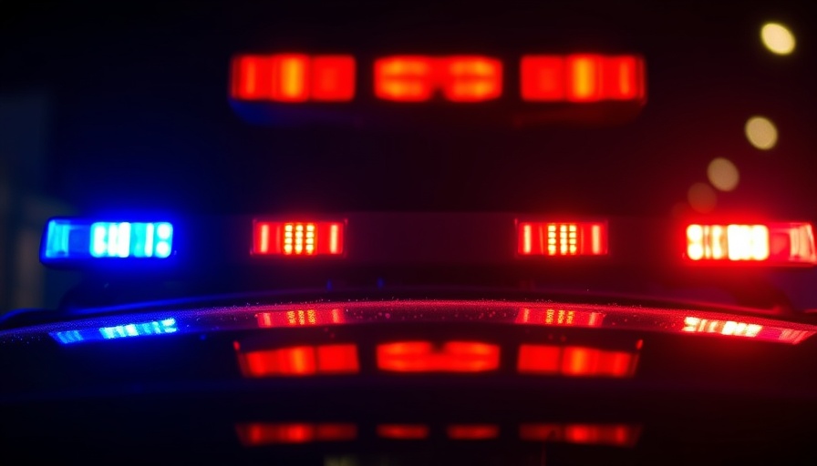 Police lights flashing - Clinton County shooting incident