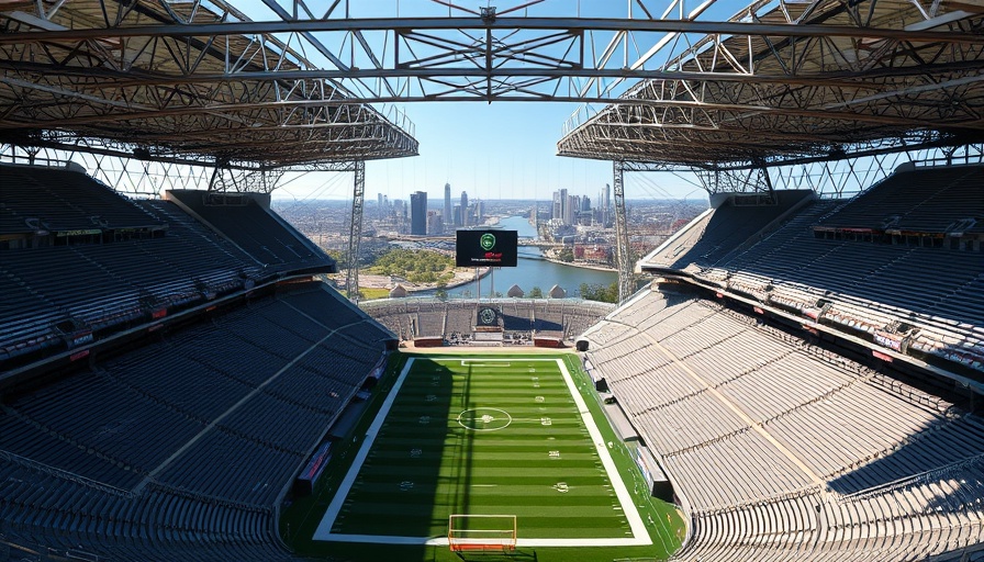 Bengals stadium with no attendees, sunny day view.