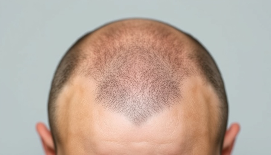 Close-up of scalp hair loss illustrating alopecia.