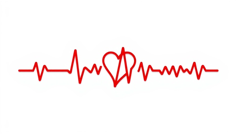 Minimalist health logo with heartbeat and bold text.