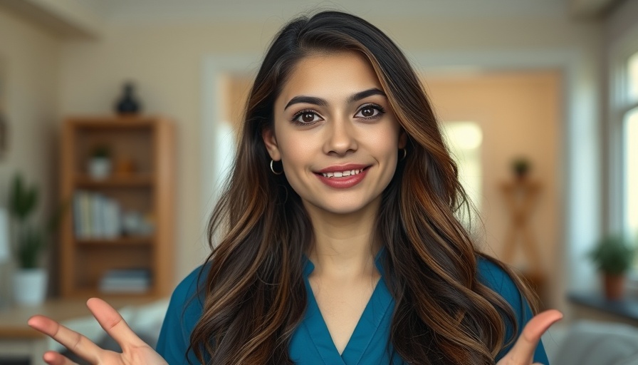 Young woman discussing dental health benefits, no toothpaste needed.