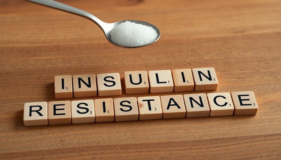 Insulin resistance concept with wooden blocks and sugar.
