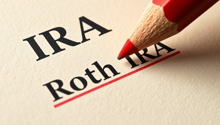 Roth IRA Conversion concept with 'Roth IRA' underlined on paper.