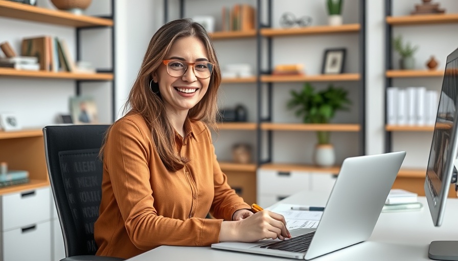 Smiling woman in home office discussing how to avoid first-time homebuyer remorse.