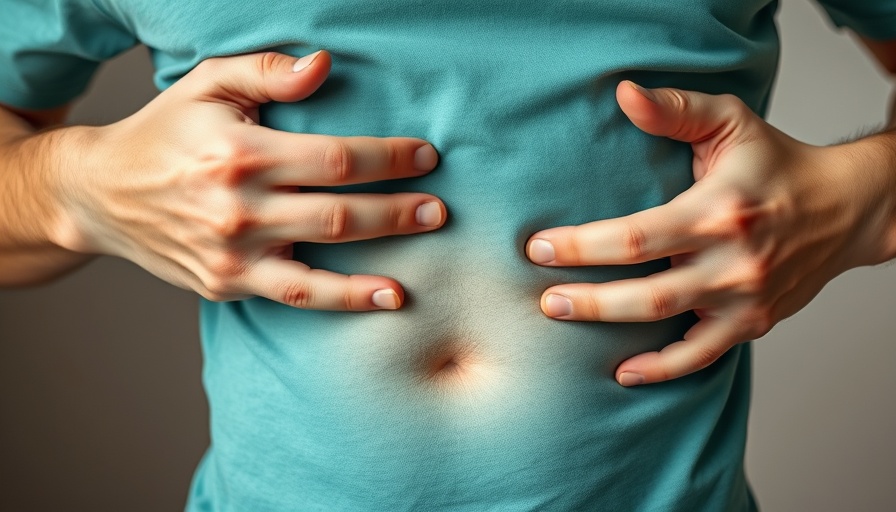 Close-up of abdominal fat depicting dietary sodium consumption and obesity concerns.