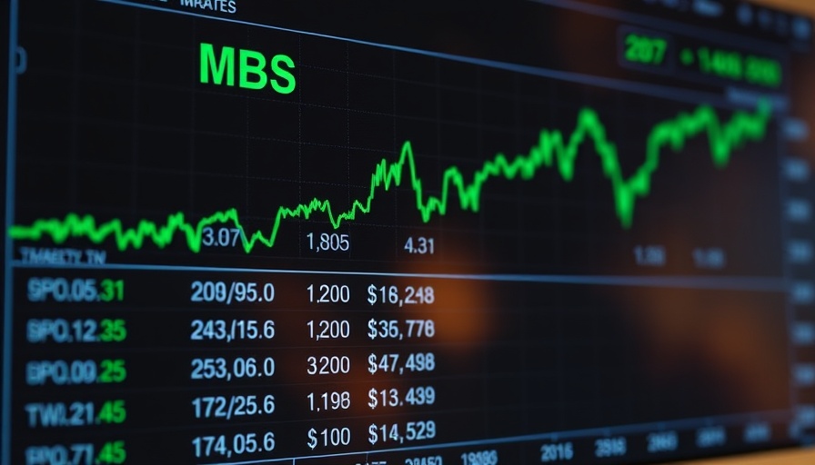 MBS market update graph showing performance amid volatility.