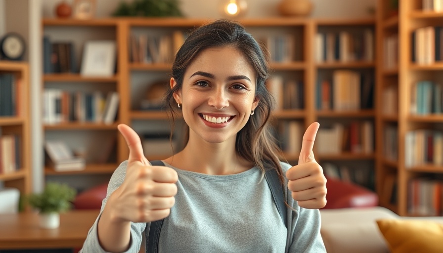 Smiling woman indoors giving thumbs up, Fast Acting Anti-Depressant.