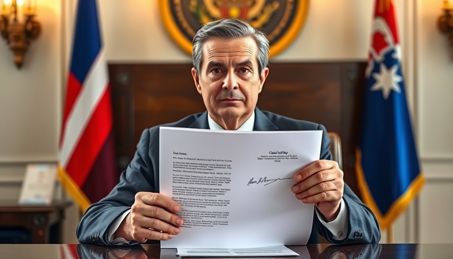 Figure displaying signed document related to college accreditation process reform.