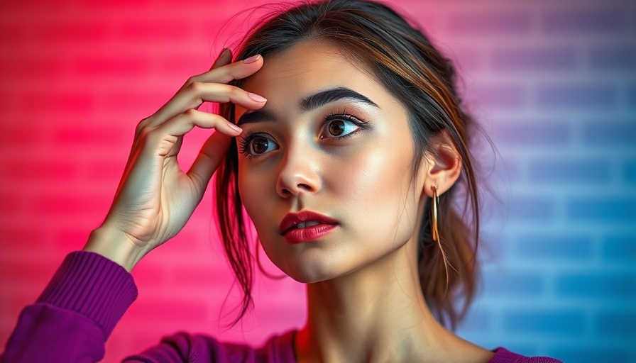 Young woman contemplating anxiety management and emotional control.