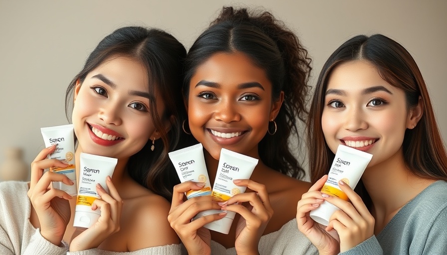 Benefits of Korean sunscreens showcased by three women with glowing skin.