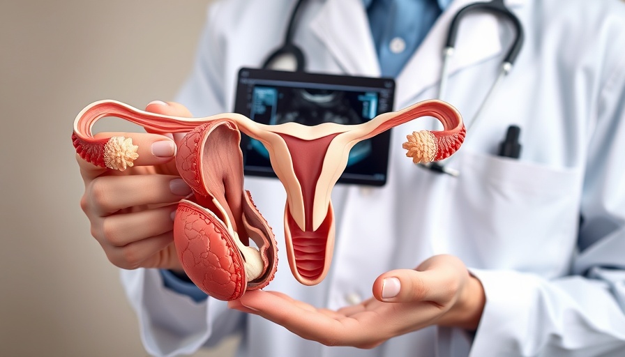 Doctor explains cervical cancer screening using model and ultrasound.