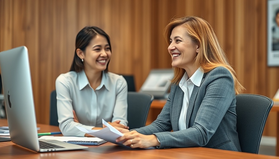 Woman sharing housing market insights at a desk.