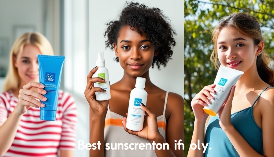 Three individuals showcasing the best sunscreen for oily skin in social media-style photos.