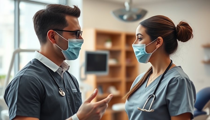 Man and dental hygienist setting boundaries at the dentist.