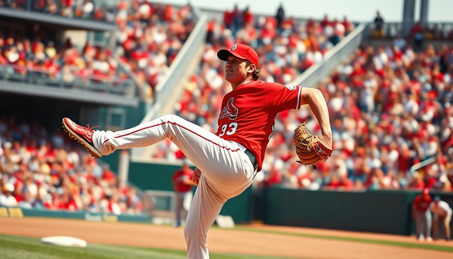 Reds pitcher mid-throw in front of cheering crowd; Reds win over Rockies.