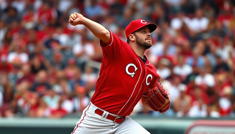 Cincinnati Reds player pitching during a game.