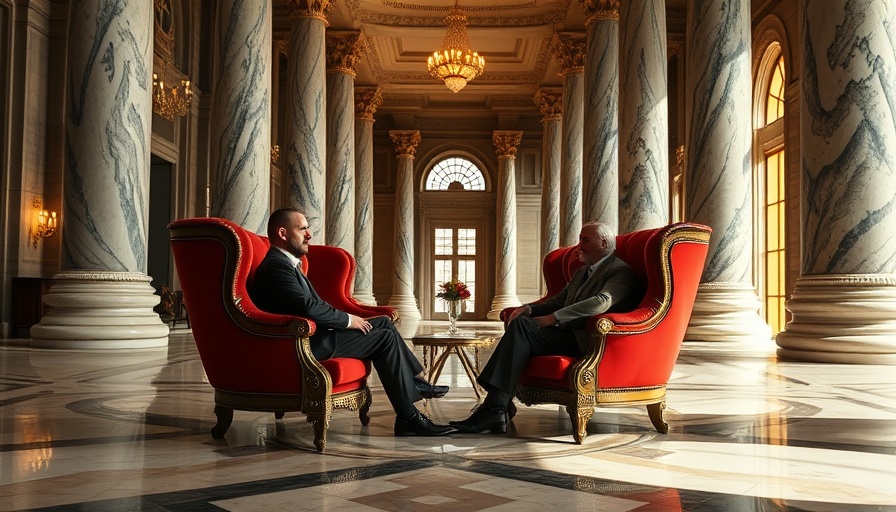 Leaders converse in ornate hall discussing Ukraine.